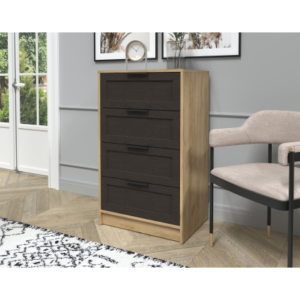 Kомод Тренд КТ-К60 (Дуб золотой ЛДСП/ Дуб английский ЛМДФ) Ш600 В1020 Г451